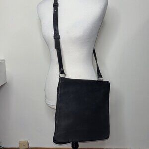 Vintage Coach 9458 Black Leather Legacy Slim Messenger Shoulder Crossbody Bag